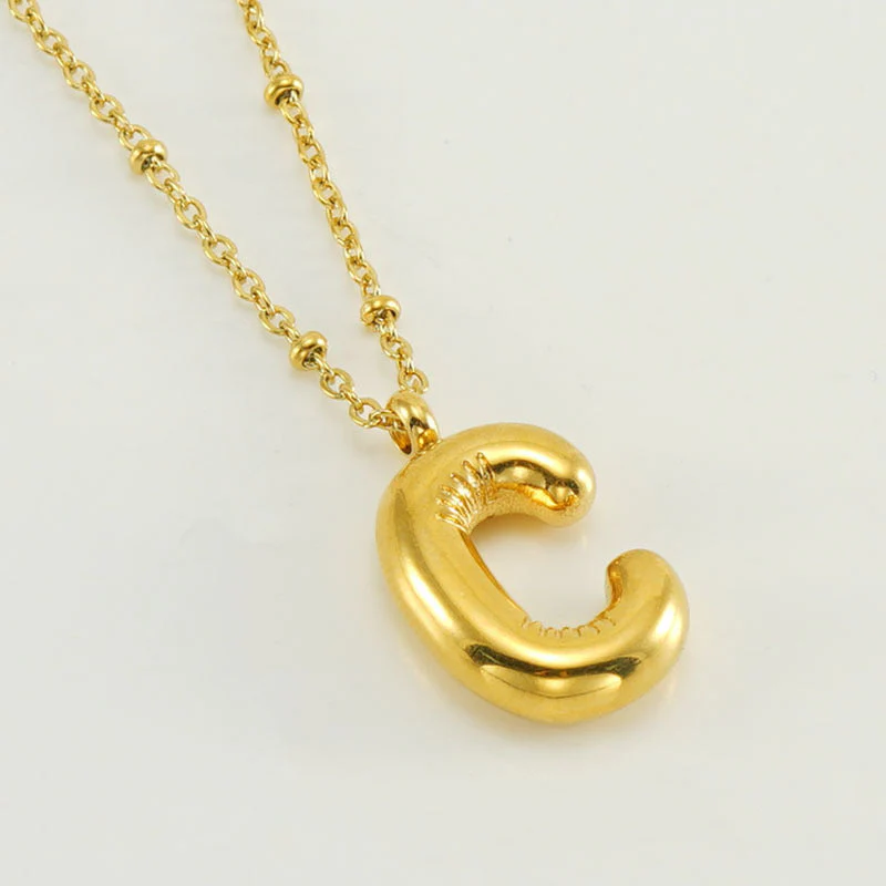 Bubble Letter Initial Necklace (Bundle) - Image 14