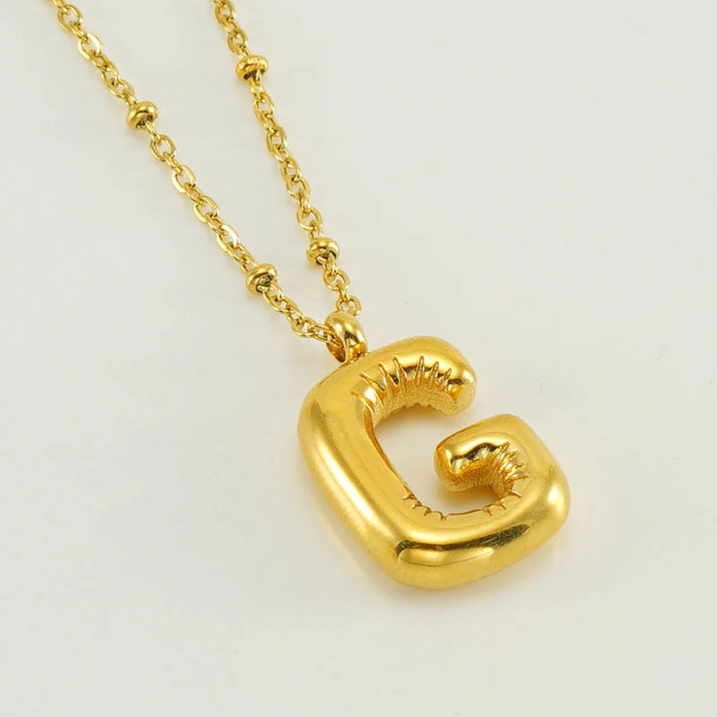 Bubble Letter Initial Necklace (Bundle) - Image 19