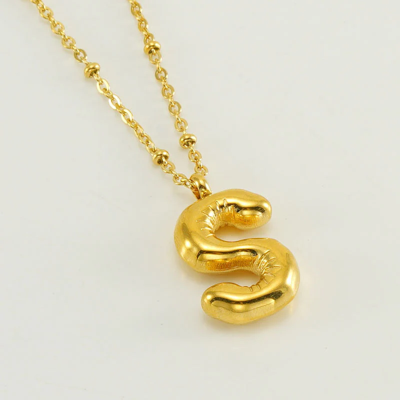 Bubble Letter Initial Necklace (Bundle) - Image 27