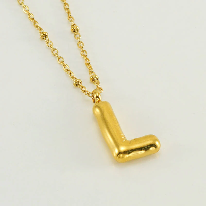Bubble Letter Initial Necklace (Bundle) - Image 35