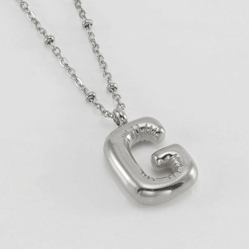 Bubble Letter Initial Necklace (Bundle) - Image 44
