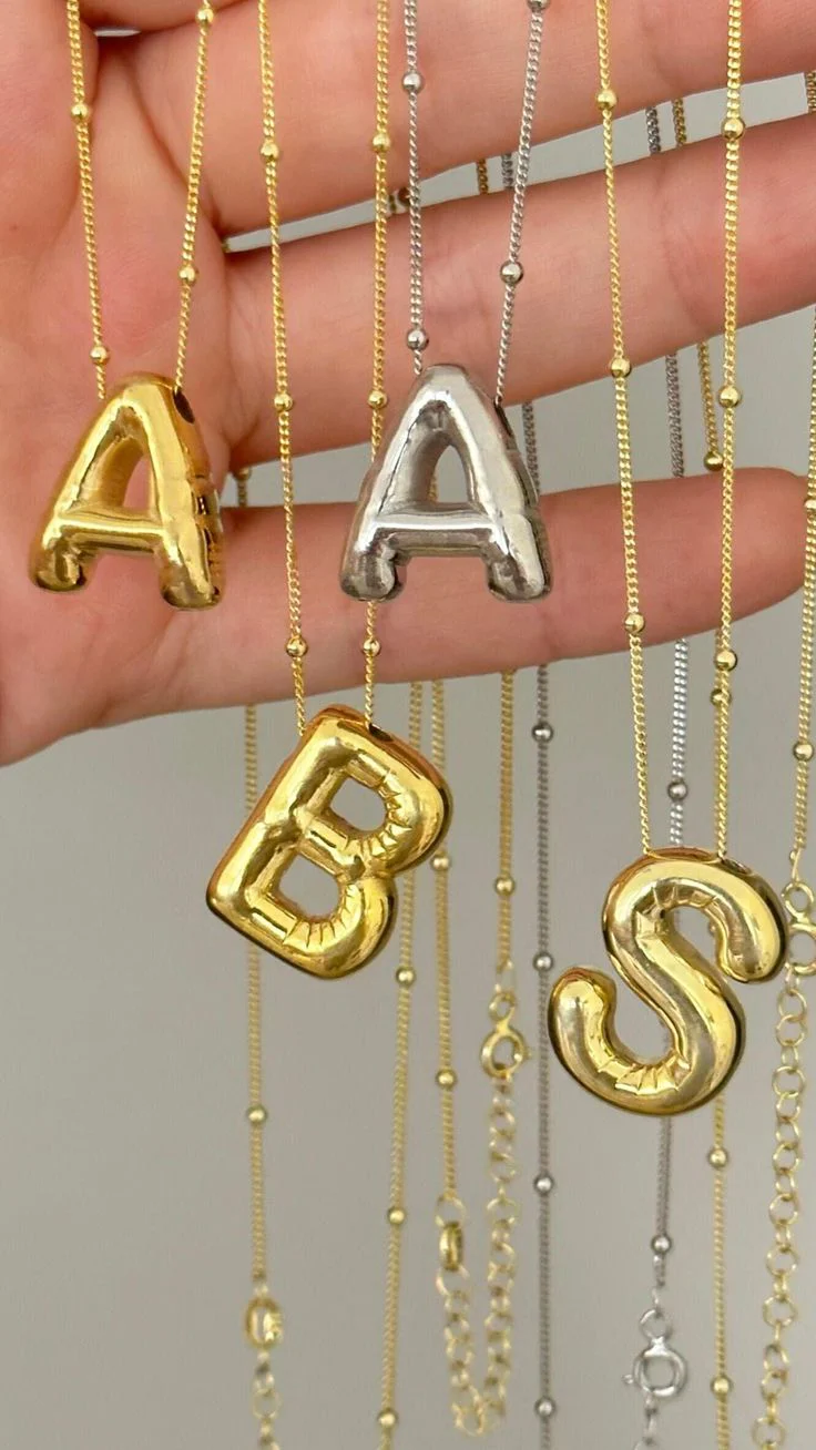 Bubble Letter Initial Necklace (Bundle) - Image 8