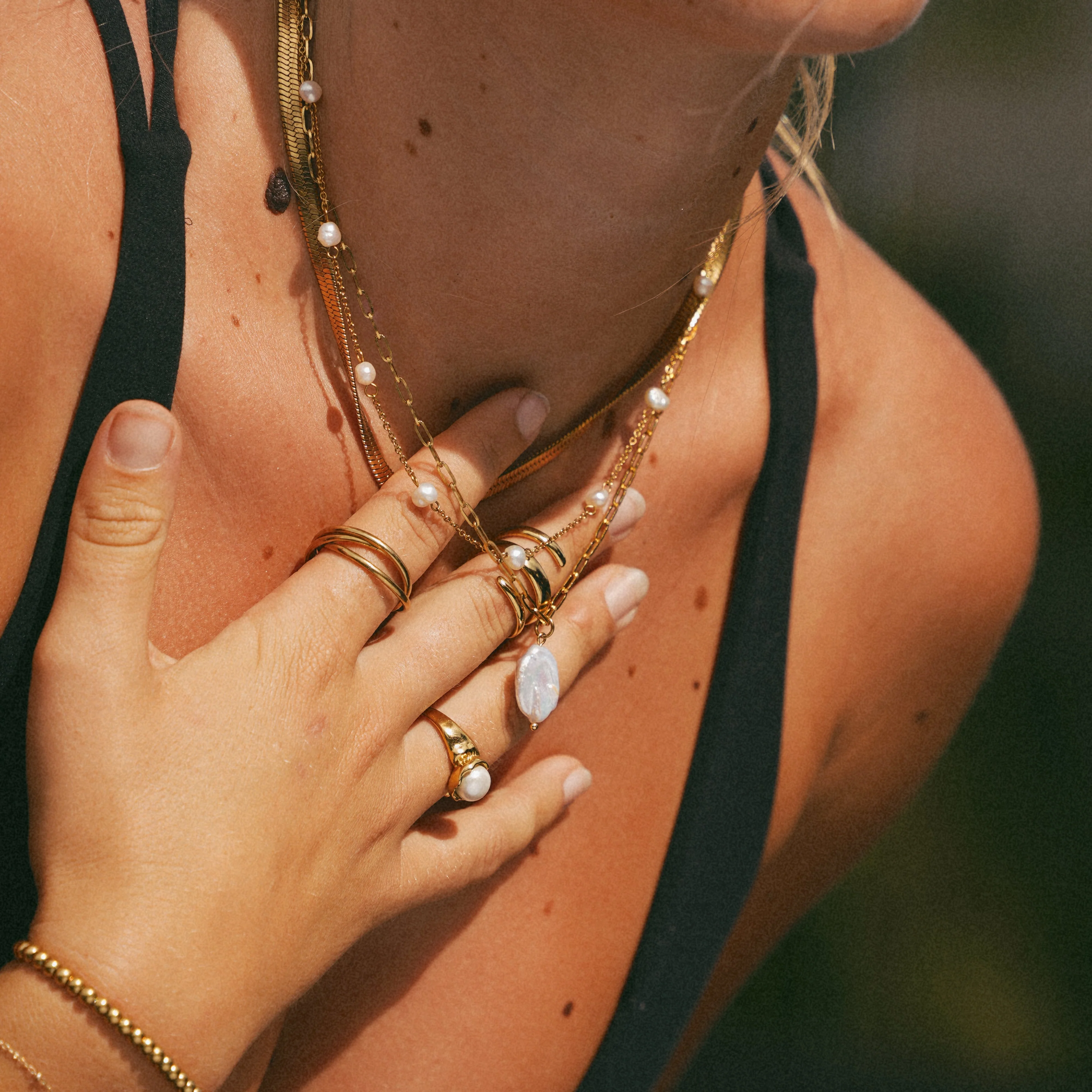 Hanalei Pearl Coin Paperclip Necklace (Bundle) - Image 6